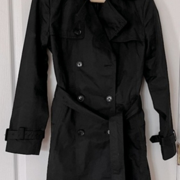 Black Banana Republic Trench Coat - Picture 3 of 4